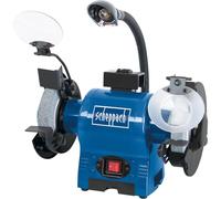 Amoladora doble Scheppach BG150 | Motor de 370 W | Grano K36 y K60 con un diámetro de 150 mm | Velocidad de 2850 RPM