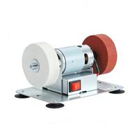 Amoladora Eléctrica Mini Banco Esmeril Pulidora Ruedas Opuestas para Trabajar Simultáneamente Chasis de Metal y Cerámica Adecuada para Pulido Mantenimiento Aficionados, 550欧规 金属款
