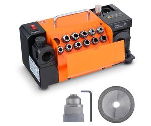 Amoladora para brocas VEVOR MR-13A, con un mástil de sujeción de 4500 RPM y 11 portabrocas, diseñada para brocas de diámetro φ3-13 mm.