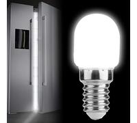 AMONIDA Bombilla LED para Refrigerador de E14 T22 2W Iluminación de 360 grados para Refrigerador ABS Blanco Cálido 0,9 * 2,1 Pulgadas (luz blanca)