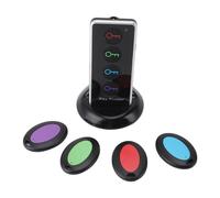 AMONIDA Buscador de Llaves Inalámbrico 4 Receptores Localizador Compacto y Conveniente para Llaves, Mascotas, Equipaje, Material ABS