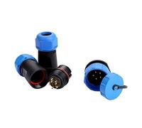 AMONIDA Conector de Enchufe de Aviación Resistente Al Agua SP21 para Lámparas de Exterior 2/3/4/5/7/9/12 Pines IP68 Nailon Duradero PA66 (5 pines)
