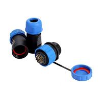 AMONIDA Conector de Enchufe de Aviación Resistente Al Agua SP21 para Lámparas de Exterior 2/3/4/5/7/9/12 Pines IP68 Nailon Duradero PA66 (12 pines)
