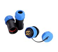 AMONIDA Conector de Enchufe de Aviación Resistente Al Agua SP21 para Lámparas de Exterior 2/3/4/5/7/9/12 Pines IP68 Nailon Duradero PA66 (4 pines)