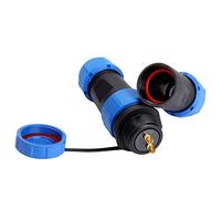 AMONIDA Conector de Enchufe de Aviación Resistente Al Agua SP21 para Lámparas de Exterior 2/3/4/5/7/9/12 Pines IP68 Nailon Duradero PA66 (2 pines)