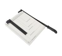 AMONIDA Cortador de Papel A4 Recortador de Papel Profesional Diseño Eficiente para Uso Doméstico de Oficina Tamaño Portátil Acero Blanco