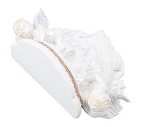 AMONIDA Exquisito Estante Decorativo de Pared con Forma de ángel de Resina para el Hogar, para Amigos o Familiares, 1 Unidad (Oro Blanco Puro)