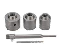 AMONIDA Kit de Sierra Perforadora para Hormigón, Juego de Herramientas para Sierra Perforadora para Hormigón, Ladrillo, Cemento, Pared de Piedra, 55, 65, 75 Mm de Diámetro, 50 Mm de Profundidad, para