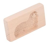 AMONIDA Molde de Madera para Galletas, Diseño de Animales Encantadores, Sello de Prensa para Galletas para Niños, Actividades de Horneado, Madera de Haya, 1 Pieza (corderito)