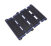 AMONIDA Panel Solar Flexible Monocristalino 14W Salida USB Plegable para Actividades Al Aire Libre Viajes (BLUE)