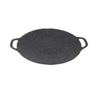 AMONIDA Plancha Redonda para Parrilla Coreana, Sartén para Barbacoa Antiadherente Ligera para Acampar Al Aire, Portátil, 11,4 Pulgadas