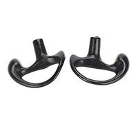 AMONIDA Reemplazo de Molde de Oído de Silicona de para la Mayoría de los Kits de Audio de Tubo de Bobina, Suave y Duradero, Negro, 2 Unidades (Medio)