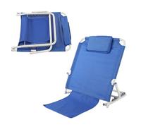 AMONIDA Salón con Respaldo Plegable para Personas Mayores, Soporte de Playa Ajustable y Portátil, Marco y Tela de Acero Inoxidable Duraderos