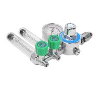 AMONIDA WX-55X-2L Regulador de Argón Medidor de Flujo de Gas de Tubo Doble de para Soldadura y Uso Industrial, Aleación de Zinc Cromada, 1 Unidad