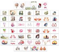 Amor en acuarelas, postales de boda para 52 semanas, juego creativo de boda, libro de visitas, regalo (solo tarjetas)