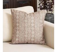 Amor Virisso Fundas de almohada florales vintage de 24 x 24 pulgadas, fundas de almohada con estampado de bloques de granja, almohadas de sofá para sala de estar, funda de almohada decorativa, color