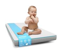 AMORI Colchón Cuna 117x57 cm | 8cm Grosor Colchon Antiasfixia Bebe | Funda Extraible y Lavable en Lavadora | Invierno - Verano | Certificado Oeko-Tex | Transpirable e Hipoalergenico Comfort