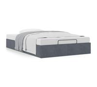 Amorsee Canapé Abatible 120 x 190 cm, Cama Canape 120 x 190 cm, Cama Tapizada 120 x 190 cm, Cama Individual Crema Gris Oscuro