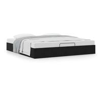 Amorsee Canapé Abatible 180 x 200 cm, Cama Canape 180 x 200 cm, Cama Tapizada 180 x 200 cm, con Somier y Espacio de Almacenamiento, Cama Matrimonio Negro