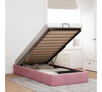 Amorsee Canapé Abatible 80x200cm, Cama Canape 80x200cm, Cama Tapizada 80x200cm, Cama Individual Crema Rosa