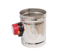 Amortiguador de conducto motorizado, 2 piezas de 8 pulgadas, control de flujo de aire HVAC, actuador eléctrico de 24 V CA, sellado de acero inoxidable, ventilación comercial para el hogar (51 mm)