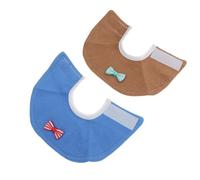 Amosfun 2 Collares Antipicoteo para Loros Tamaño S, Collar Protector para Pájaros de Mascota, Capas para Loros en Colores Azul y Marrón, Accesorios de Salud para Aves de Compañía