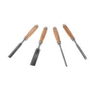 Amosfun 4 Piezas Juego de Cinceles para Madera Semicirculares 6/12/18/24mm Madera y Acero para Modelado y Renovación Principiantes
