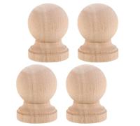 Amosfun 4 Piezas Remates Decorativos de Madera para Balaustres, Diseño de Columna Romana, para Muebles y Armarios, Uso Versátil en Decoración y Seguridad del Hogar