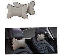 Amosfun Almohada Cervical Transpirable Cojín de Apoyo Cómodo para Coche Diseño Práctico Color Aleatorio y Funda de Algodón Cremallera y Reposacabezas para Cuello en Viajes