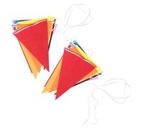 Amosfun Banderines de Fieltro Material Resistente 2 Piezas Multicolor y Diseño Versátil para Decoración de Cumpleaños Infantiles para Fiestas y Habitaciones