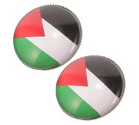 Amosfun Broche de Solapa Palestina Metálico 2 Unidades Pin de Bandera Decorativa para Ropa y Accesorios Hombres Mujeres Adecuado para Chaquetas Bufandas Bolsos