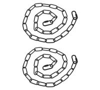 Amosfun Cadena de Hierro Negro para Decoración del Hogar con Capacidad de Carga Fuerte y Apertura de 8mm, Solución Versátil para Plantas y Cestas de Frutas, Paquete de 2 Piezas