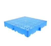Amosfun Palet de Ventilación de Malla de Plástico Azul para Garajes y Sótanos, Resistente Humedad Fácil Instalación y Diseño Entrelazado para Almacenamiento en Supermercados y Almacenes