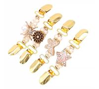 Amosfun Pinzas para Suéter y Cárdigan Hebilla de Pato, Clips de Perla Artificial Metal Abs, Juego de 4 Unidades para Sujetar Bufandas y Ropa Femenina, Accesorios Varios estilos