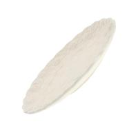 Amosfun Plato para Servir Pasteles de Cerámica Blanco Diseño de Rosas, Redondo y Multiusos, Adecuado para Té Tarde y Reuniones en Casa