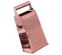 Amosfun Rallador de Caja de Acero Inoxidable Rebanador de Verduras de 4 Lados Trituradora de Alimentos Rallador de Especias de Queso de Mano para Verduras Chocolate Oro Rosa