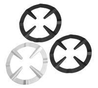 Amosfun Rejilla para Estufa de Gas en Hierro, Paquete de 3 Soportes en Plata y Negro, Diseñado para Cocina y Uso Diario