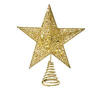 AMOYER 20CM Navidad árbol de la Estrella la Punta del árbol con Pilas de la Tapa del árbol de la decoración del árbol de Navidad Decoración Decoración de la Estrella Cima