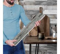 AMOYUN Pegatinas de Baldosas Cocina, 12 Piezas Adhesivo de Pared Impermeable Azulejos Suelo Vinílico Autoadhesivo Adhesivo de Pared PVC Decorativos Adhesivos Imitación Madera para el Baño 10cm x 50cm