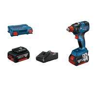 AMPShare 18V Llave de impacto giratoria de batería GDX 18V-200 (18 V, 2 baterías, 4 Ah, 200 Nm, Maletín incluido)
