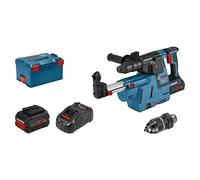 AMPShare 18V Martillo combinado de batería GBH 18V-26 F (18 V, 2 baterías, 5,5 Ah, 2,6 J, Con extracción de polvo)