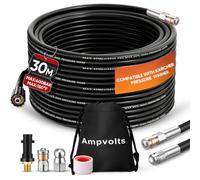 Ampvolts Desatascador de Tuberías a Presión 30 m | 400 bar/5800 PSI, compatible con Karcher K2 K3 K4 K5 K6 K7, para tuberías, desagües y eliminación de atascos