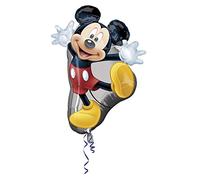 Amscan 2637301 - Globo de aluminio Super Shape Micky, tamaño 55 x 78 cm, globo de helio, cumpleaños, decoración