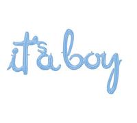 Amscan 3916911 - Globo de papel de aluminio con texto en inglés "It's a Boy", para fiestas de bebé, nacimiento, decoración