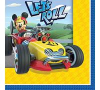 Amscan 501788 Disney "Mickey Roadster" Servilletas para bebidas, 16 unidades, recuerdo de fiesta