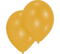 Amscan 9904909 - Globos de látex (10 unidades), color dorado , color/modelo surtido