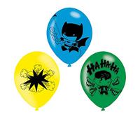 amscan 9907399 - Globos de látex para niños DC Batman Vs Joker, paquete de 6