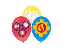 Amscan 9912972 - Globos de látex con licencia oficial del bombero Sam de 11 pulgadas, paquete de 6