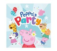Amscan 9918339 Peppa Pig - Servilletas de almuerzo para fiesta de cumpleaños para niños, paquete de 16
