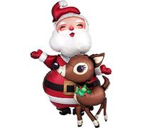 amscan Awk: Globo de aluminio de Papá Noel y renos 3829601 (94 cm) P93